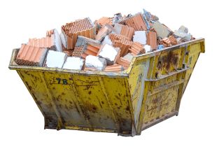 Container gefüllt mit Bauschutt