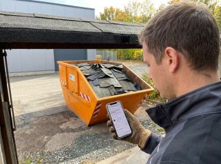Container für Dachpappe online beim Containerdienst bestellen