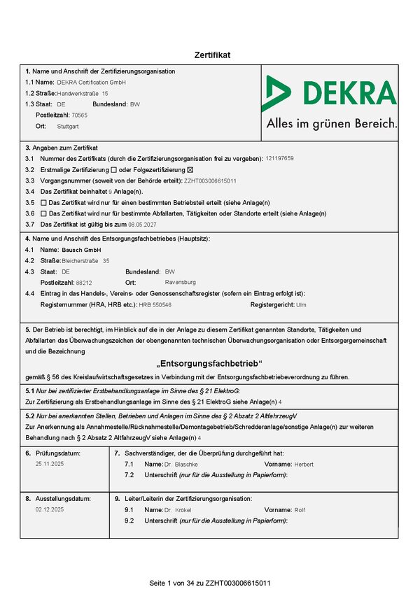 Entsorgungsfachbetrieb (EFB)